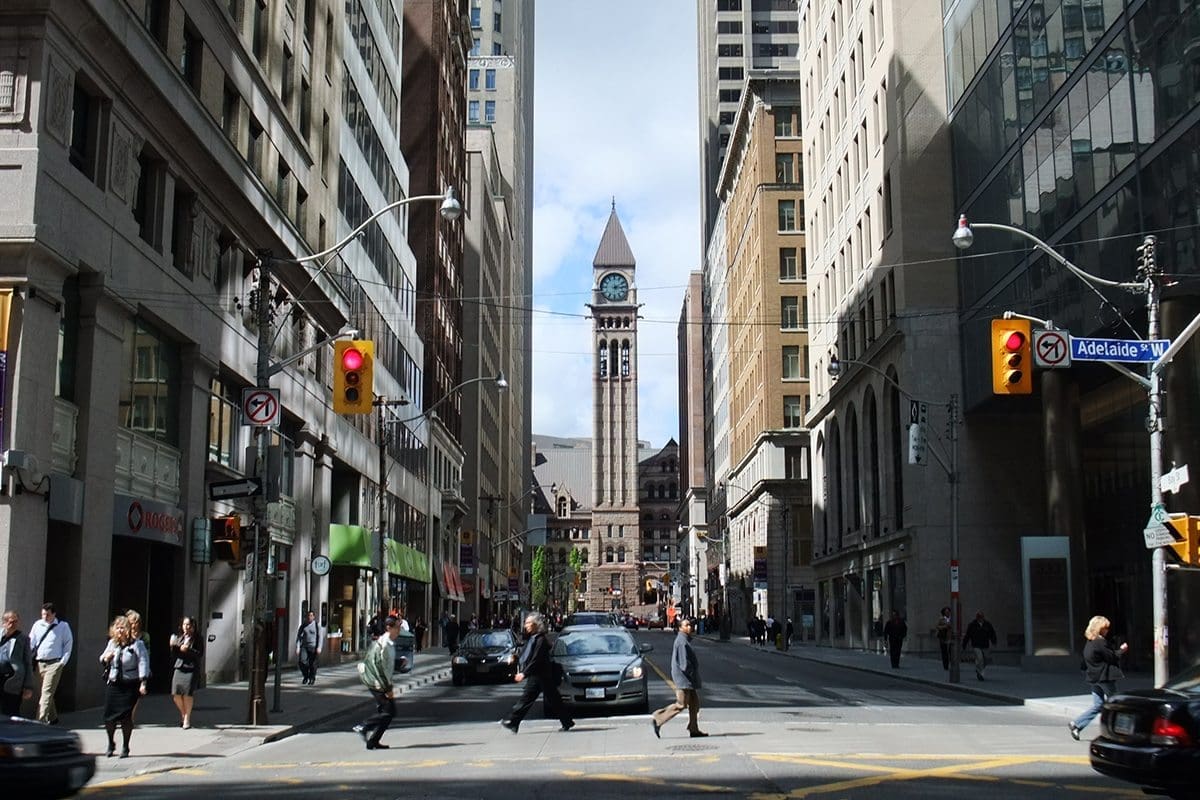 Toronto's financial district, where Canada's institutional capital is managed